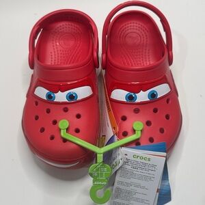 CROCS Cars lightning McQueen Red Kids' Clogs with Cartoon Eyes